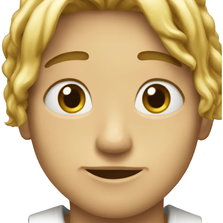 Shit zu blanco y dorado emoji