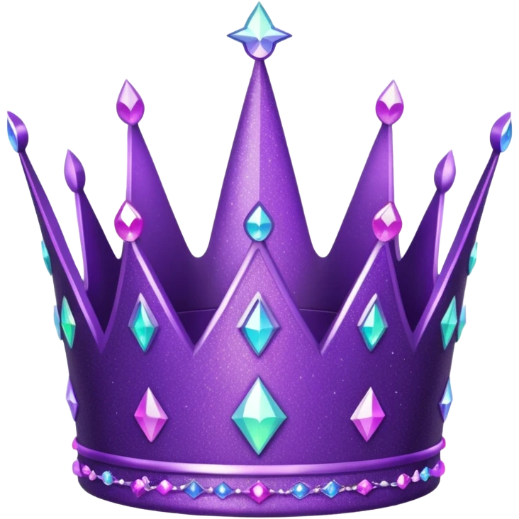 Purple Glitter Crown emoji