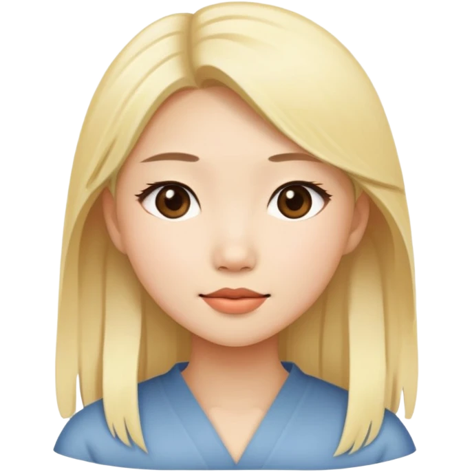 Blonde Asian girl  emoji
