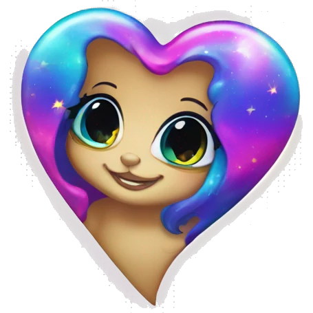 lisa frank galaxy heart emoji
