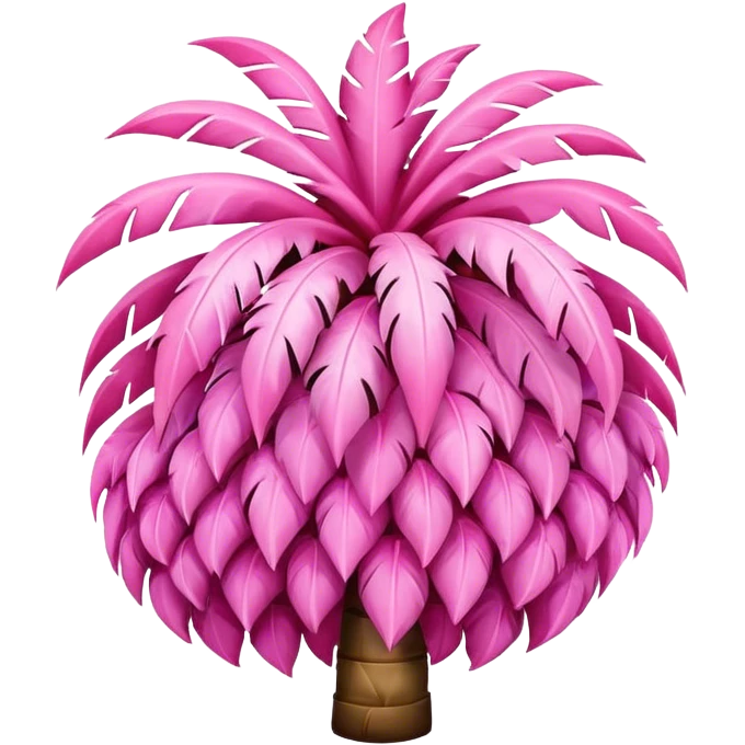 Pink palm puff emoji