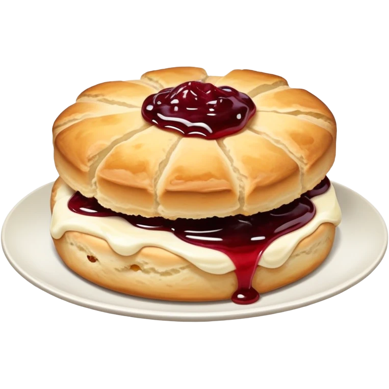 a scone with jam and cream emoji