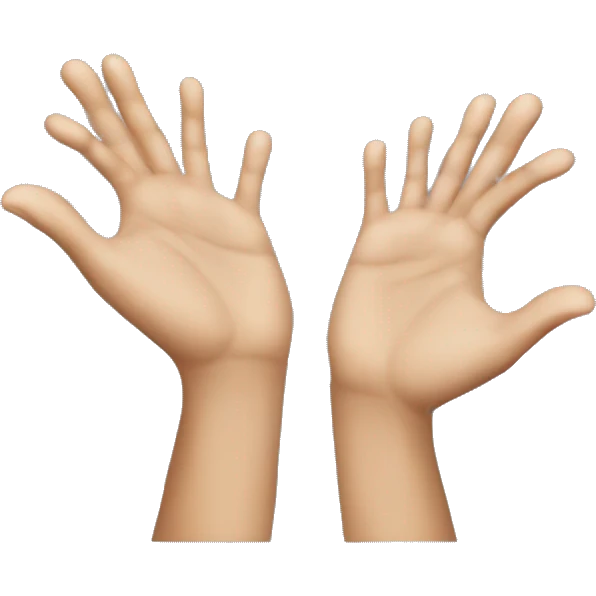 Two hands dapping each other up  emoji