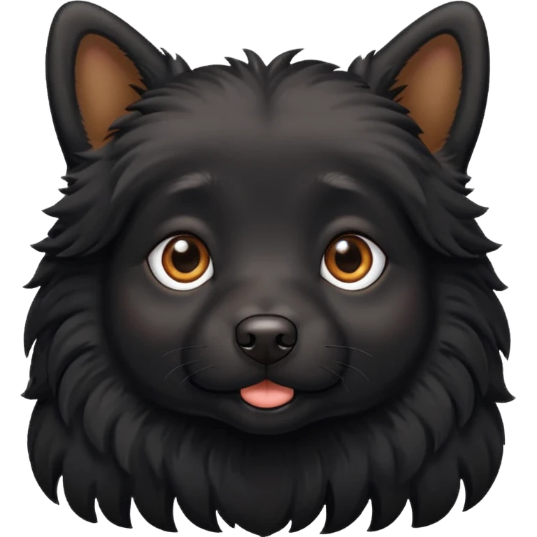 Perrita negrita cute emoji