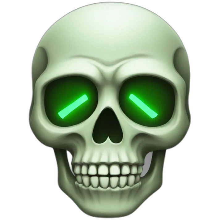 Radioactive skull emoji