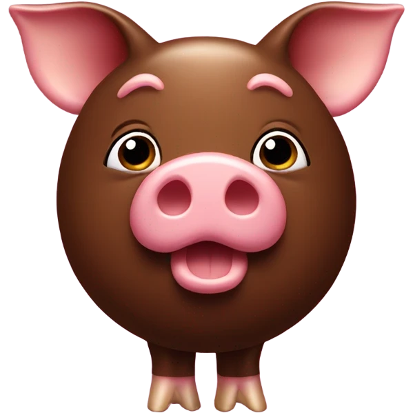Chocolate pig emoji