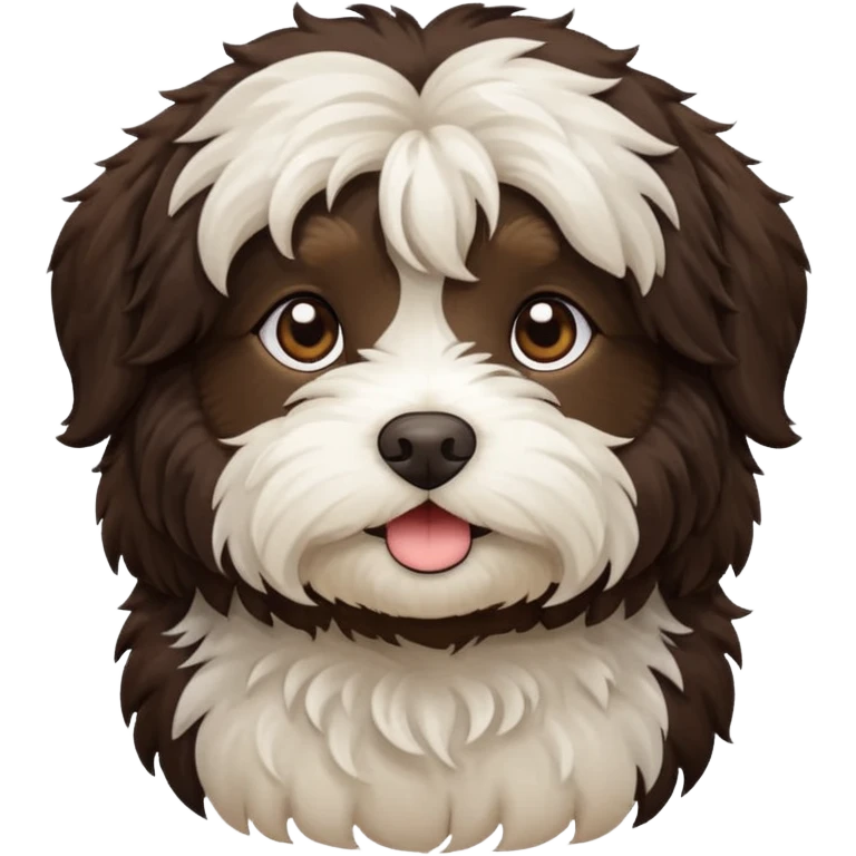Dark brown Havanese  emoji