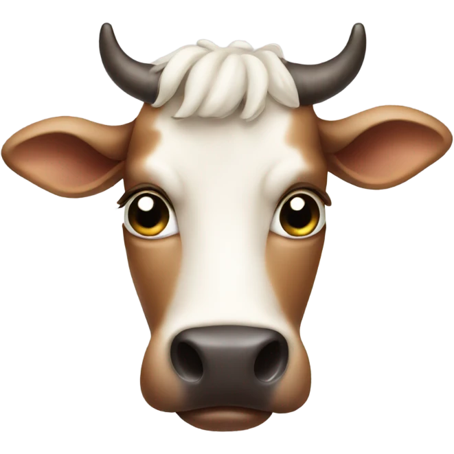 Cow wearing poop emoji