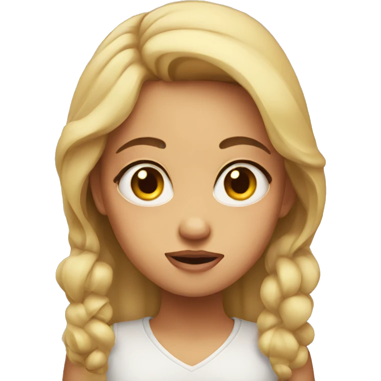 Girl rolling eyes emoji