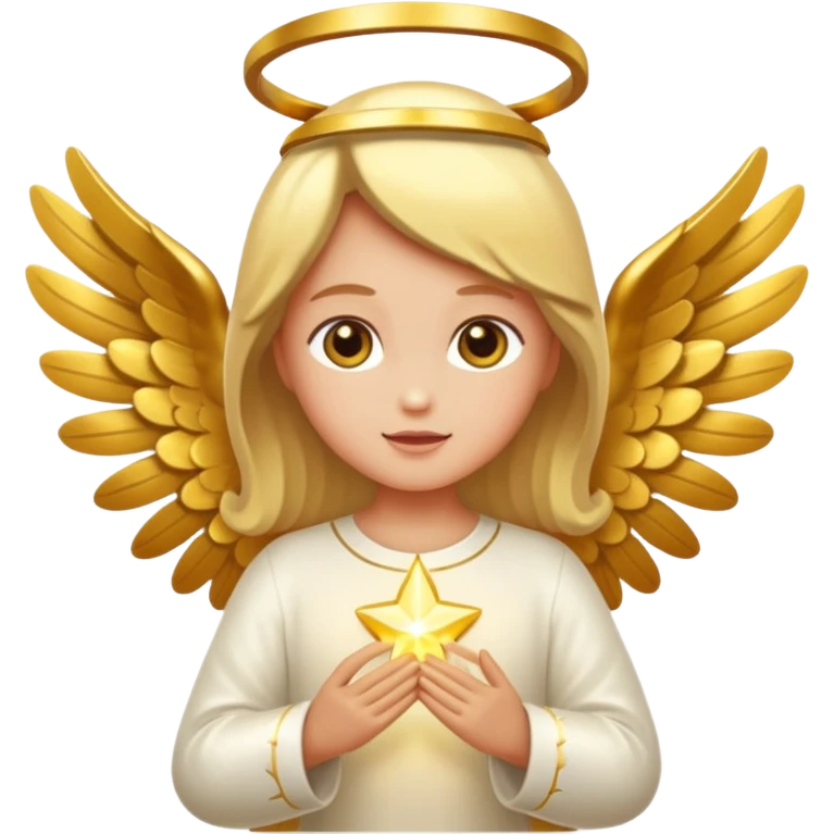 Christmas angle gold like light emoji