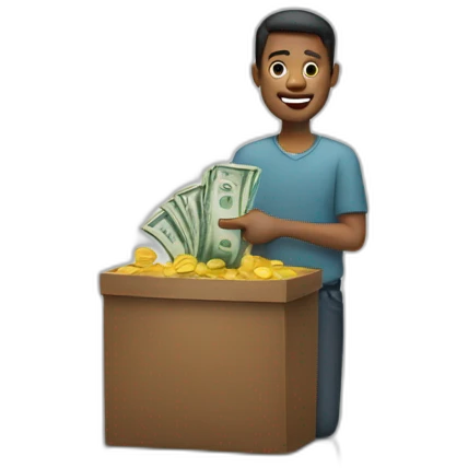 Man giving money emoji