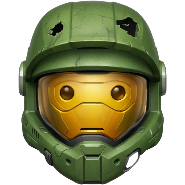 Full-face helmet master chief emoji
