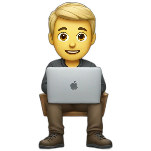 man with macbook emoji