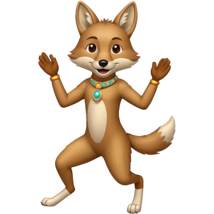 Coyote dancing emoji