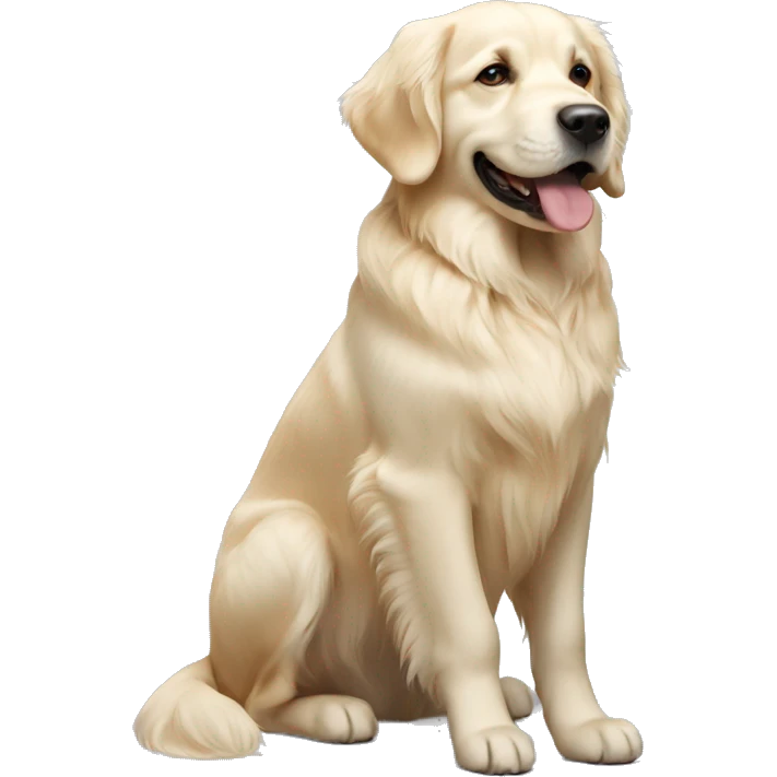 English cream golden retriever emoji