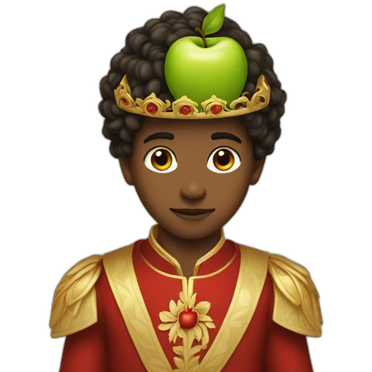 young prince with an apple on his head emoji