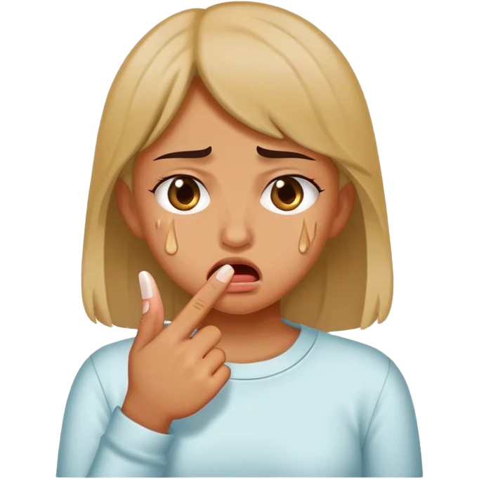 girl sticking out her middle finger and vomiting at the same time, making a face of disgust emoji