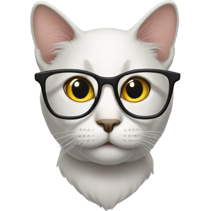 Cat wearing glasses emoji