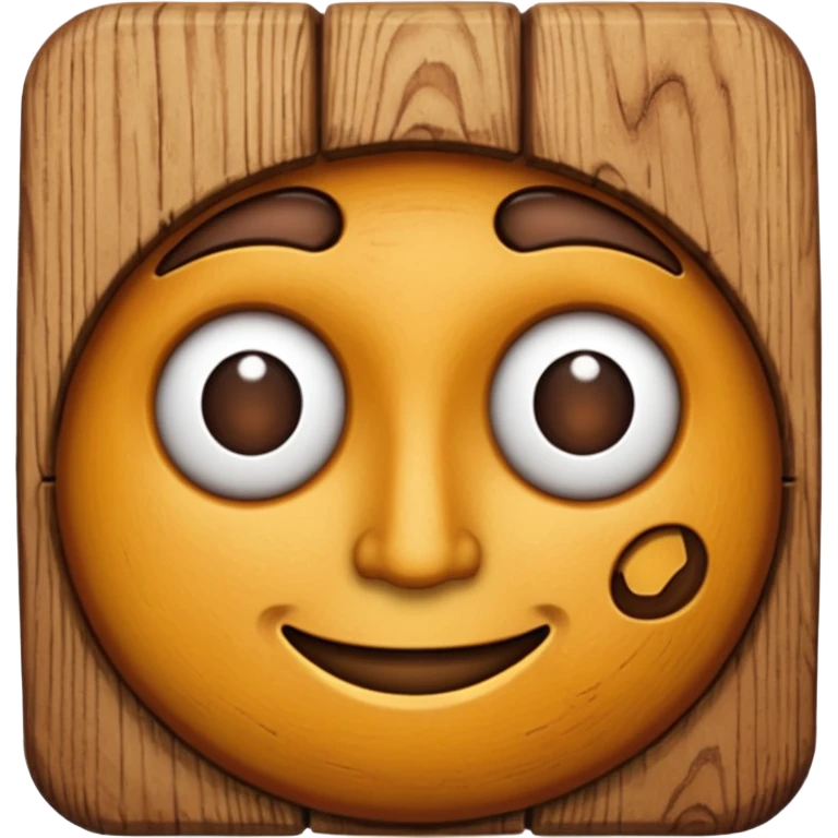 A 🪵 with a face  emoji