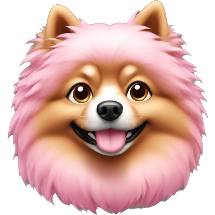 Pink spitz dog emoji