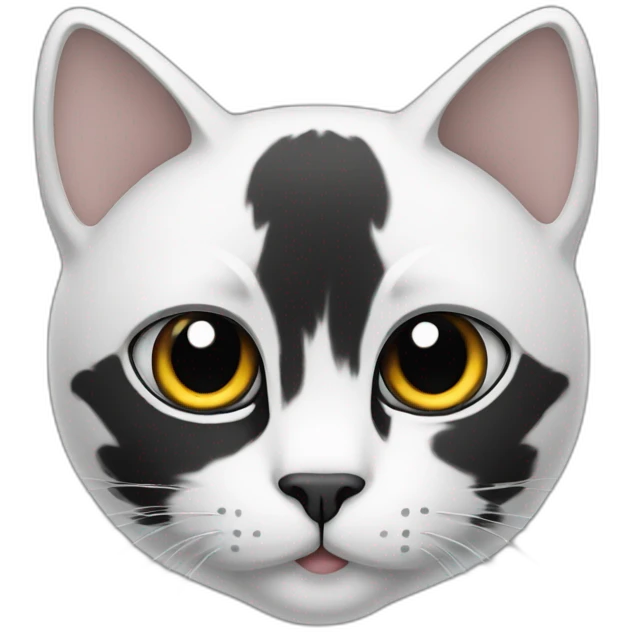 cat-black 90 percent and white 10 percent emoji