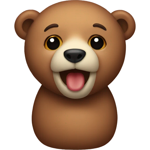 a bear kissing  emoji
