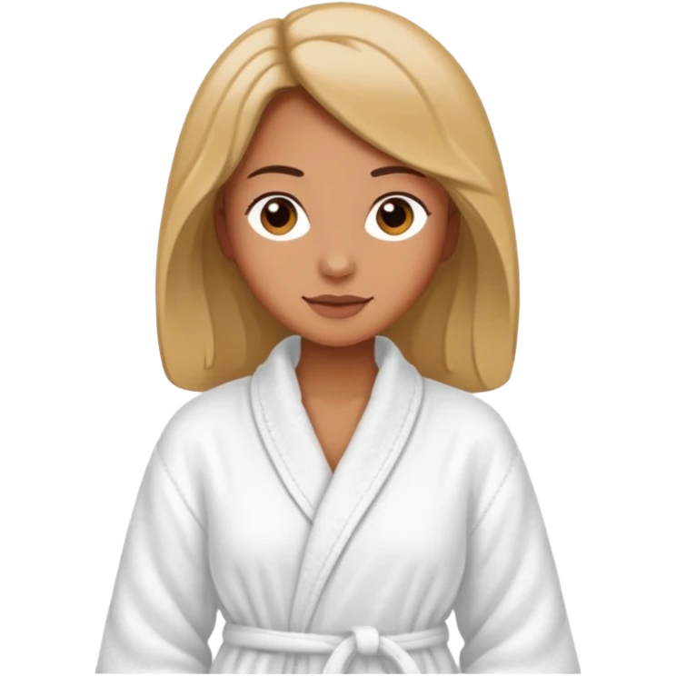 mulher de roupão relaxando emoji