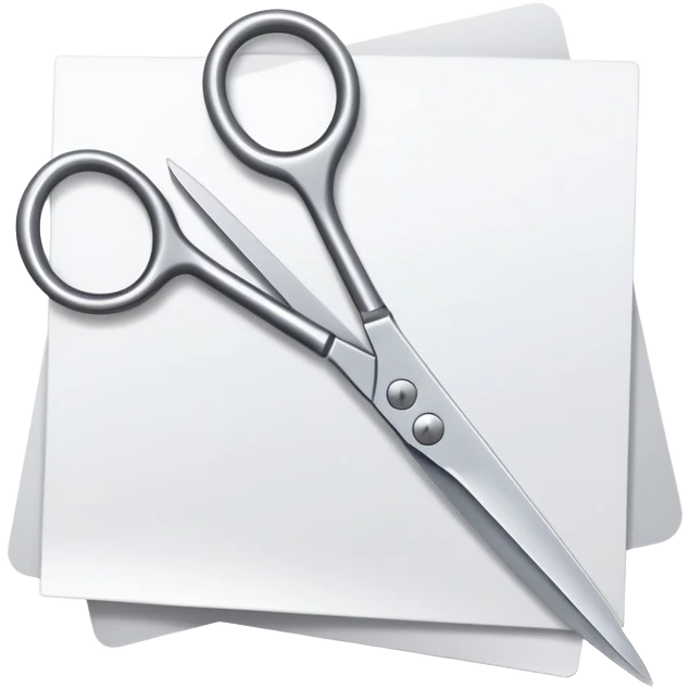 scissors cutting paper emoji