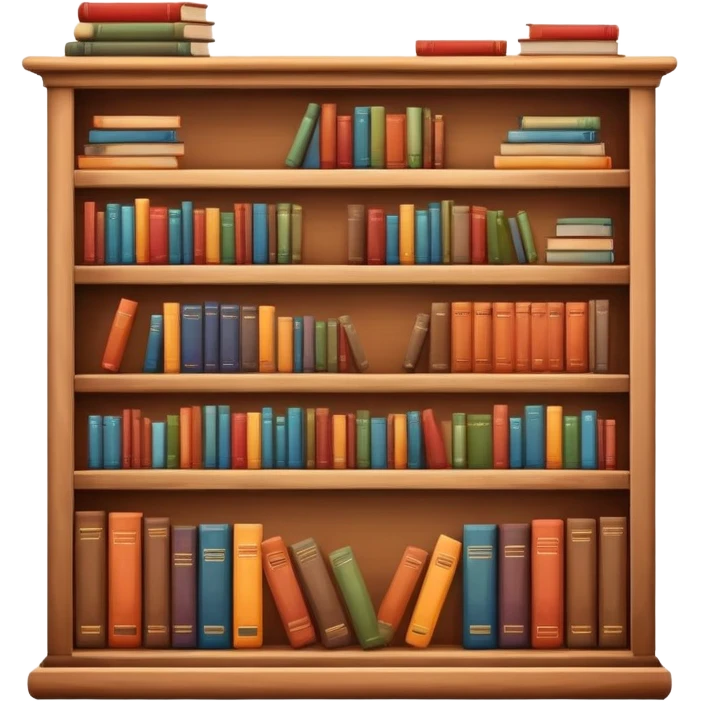 Beautiful bookshelf aesthetic  emoji