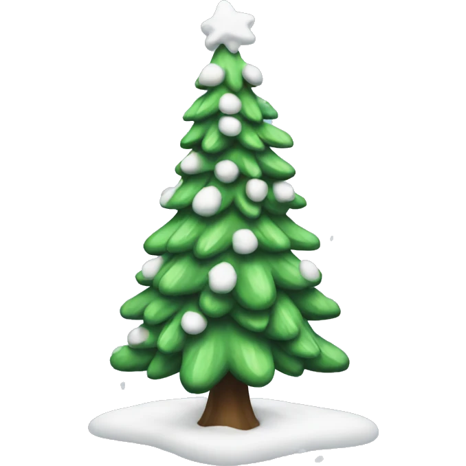 Snowy Christmas tree emoji