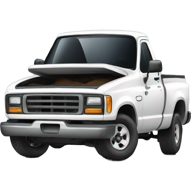 white lifted work truck emoji