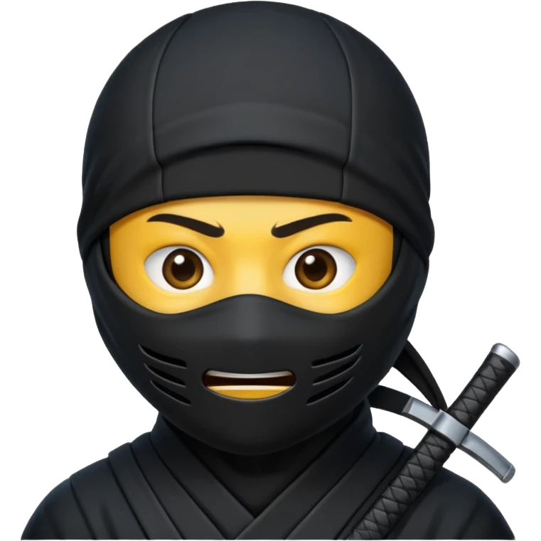 Ninja emoji with MB written on it emoji