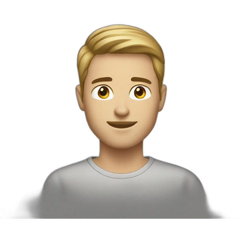 face of a young entrepreneur male short beard dark blond short hair emoji