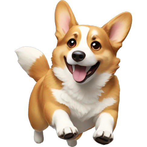 Corgi jump emoji