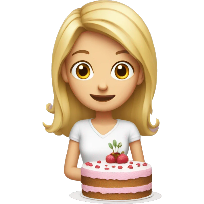 Girl make cake emoji