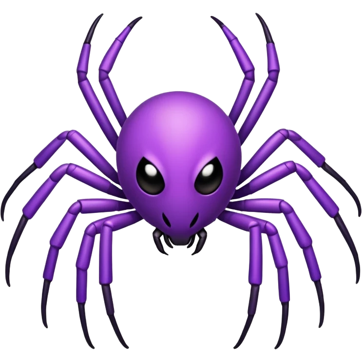 very simple cute 2D purple spider with minimal details emoji