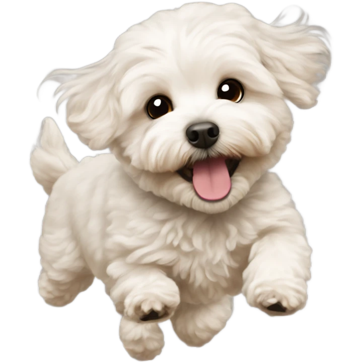 Flying maltipoo emoji