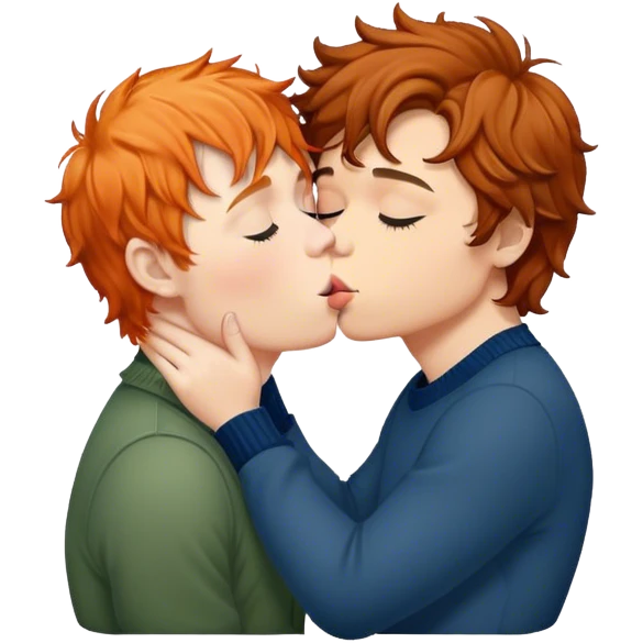 Ed Sheeran and Harry styles kissing emoji
