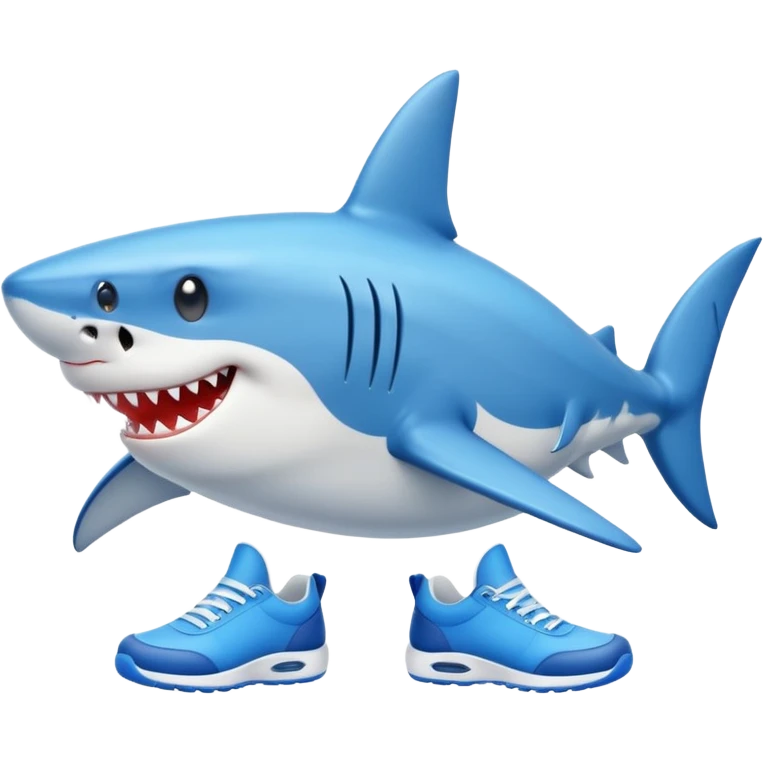 shark with blue shoes emoji