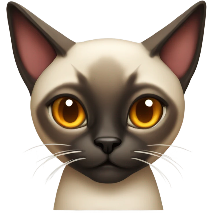 Siamese cat with devil horns emoji