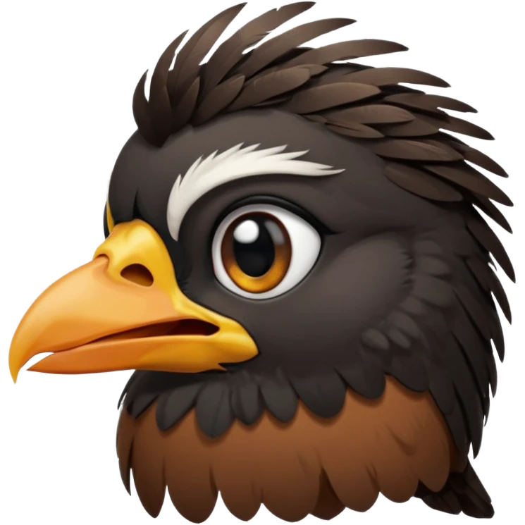 A crying common myna bird cute emoji emoji