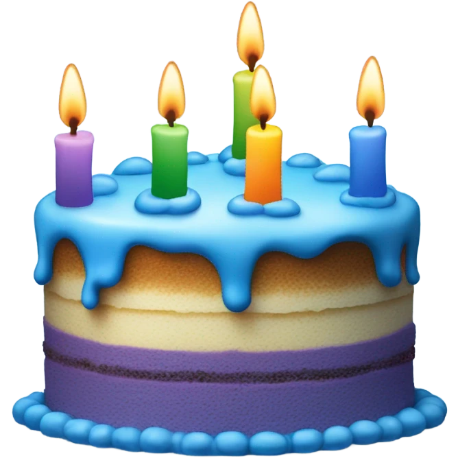 Birthday cake blue emoji