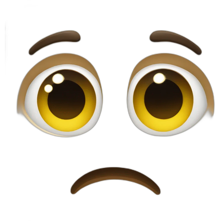 Square face big eyes happy emoji