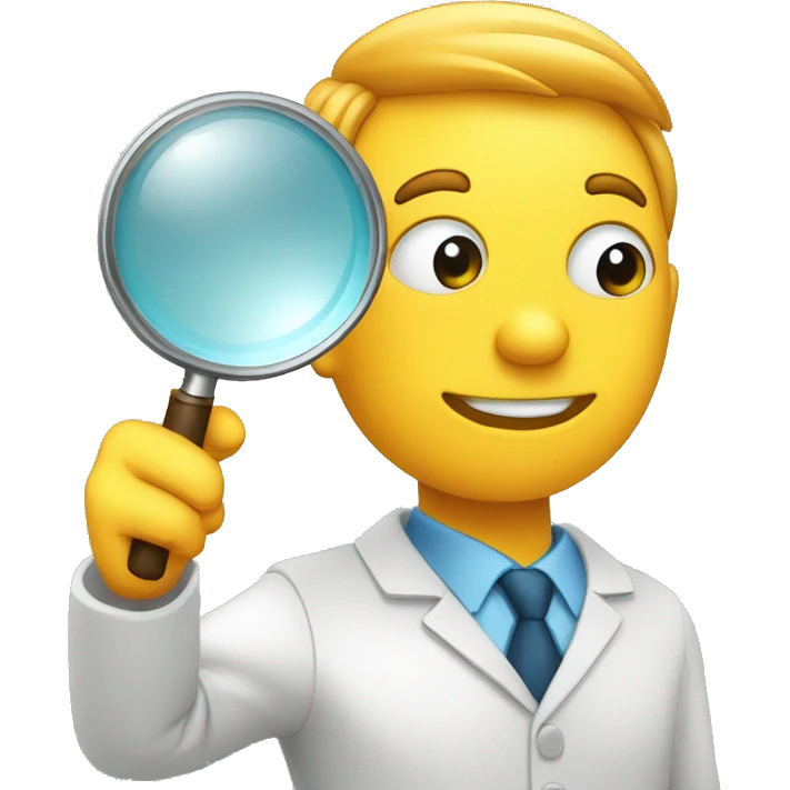 analyze numbers with magnifying glass emoji
