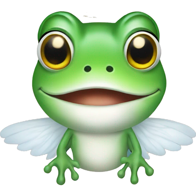 frog with angel halo emoji