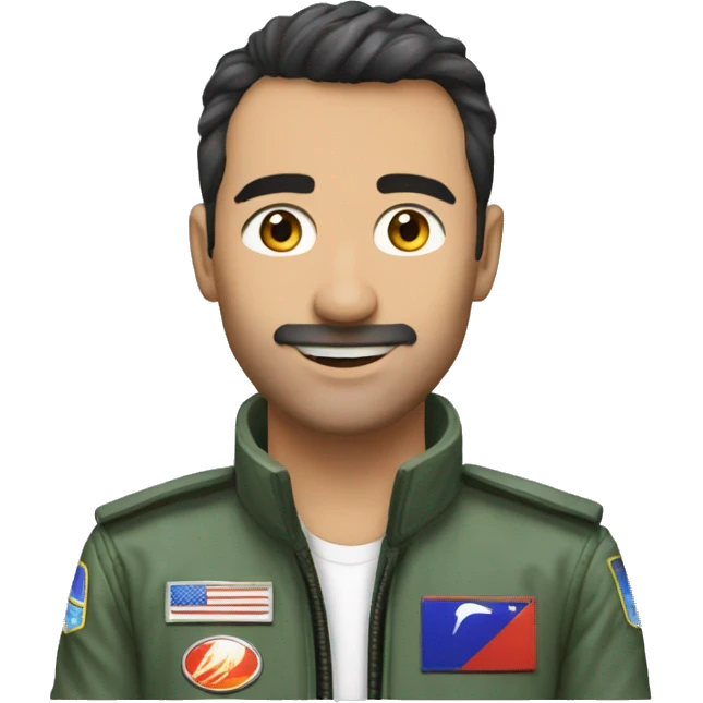 Hilal bıyıklı F16 Pilotu emoji