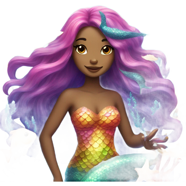 Lisa frank glitter mermaid emoji