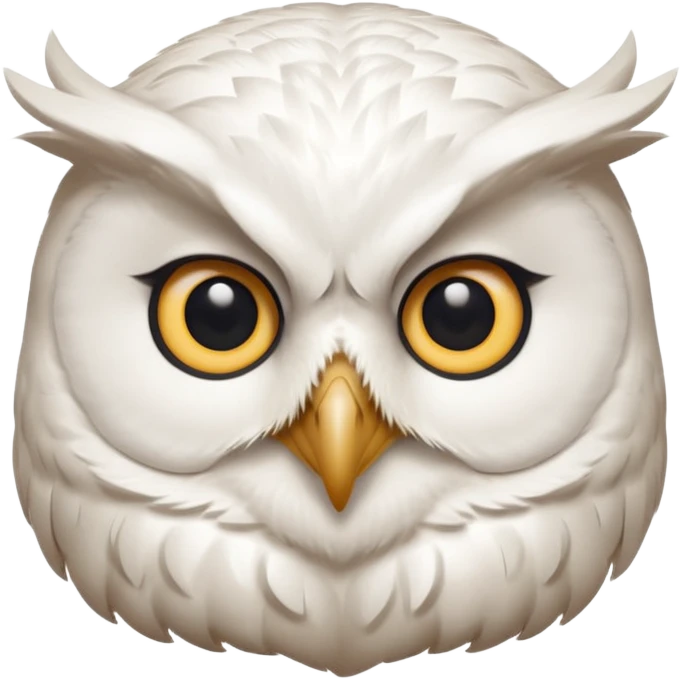 white olw, tilt head emoji