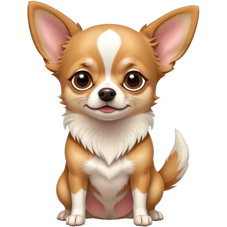 chihuahua with tan and white emoji