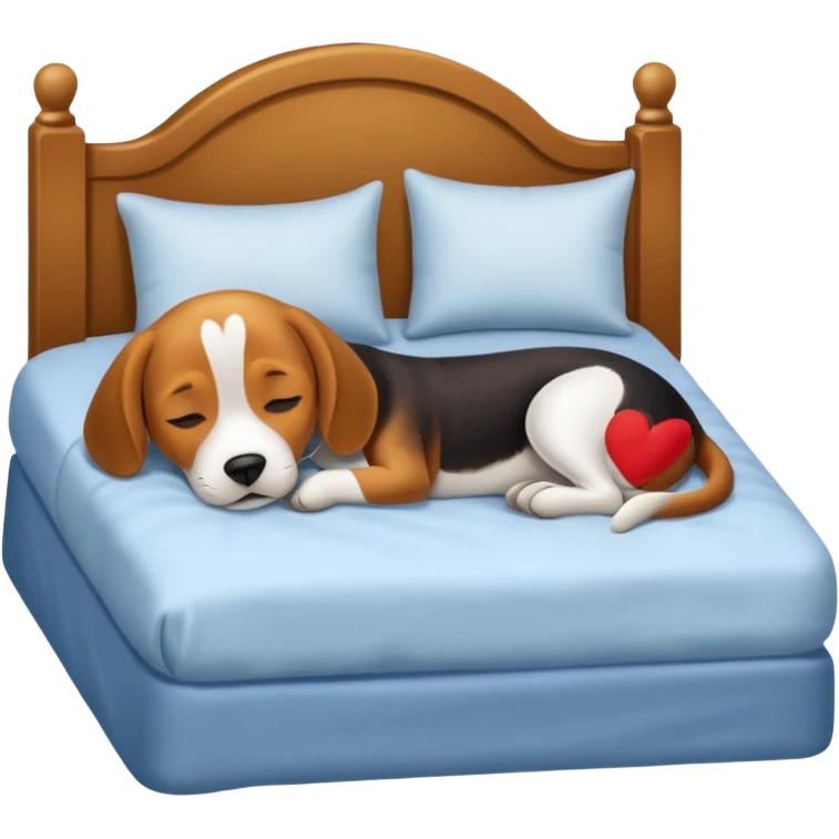 Beagle in bed  emoji